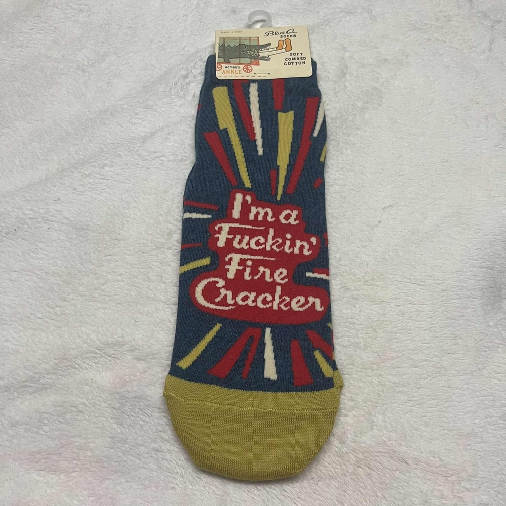 Blue Q Firecracker Adult Humor Women's Ankle Socks